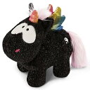 【中古】NICI(ニキ) ぬいぐるみ ユニコーン レインボー イン 32cm ドイツ 3047378 ブラック
