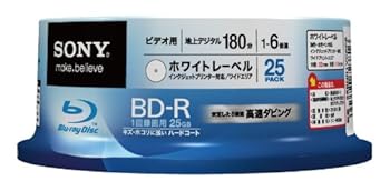 【中古】SONY ビデオ用BD-R 追記型 片面1層25GB 6倍速 プリンタブル 25枚スピンドル 25BNR1VCPP6