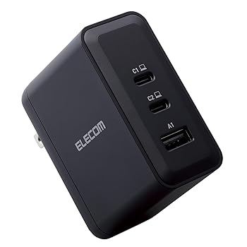 【中古】(非常に良い)エレコム 充電器 100W 3ポート USB PD対応 急速充電器 3台同時充電 折りたたみ式プラグ PSE技術基準適合 ブラック ACDC-PD65100BK 【中古】(非常に良い)エレコム 充電器 100W 3ポート USB PD対応 急速充電器 3台同時充電 折りたたみ式プラグ PSE技術基準適合 ブラック ACDC-PD65100BK