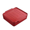 【中古】(非常に良い)トースターパン スクエア レッド A-76232