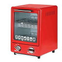 【中古】LITHON ライソン 縦型オーブントースター レッド KDTO-001R コンパクト 二段 タイマー 違う料理が作れる2段構造