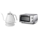 【中古】(非常に良い)デロンギ(DeLonghi) 電気カフェケトル アイコナ ホワイト 1.0L KBOE1220J-W & ディスティンタ・ぺルラ・コレクシ...