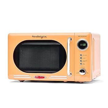 【中古】(非常に良い)Nostalgia Retro Compact Countertop Microwave Oven, 0.7 Cu. Ft. 700-Watts with LED Digital Display, Child Lock, Easy Clean Interior, Ora 【中古】(非常に良い)Nostalgia Retro Compact Countertop Microwave Oven, 0.7 Cu. Ft. 700-Watts with LED Digital Display, Child Lock, Easy Clean Interior, Ora
