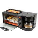 【中古】TVT朝食メーカー トースター 多機能朝食機 9Lオーブン 自動サーマルコーヒーメーカー 朝食機 ロースター コーヒーマシン 家庭用多機能サンドイッ