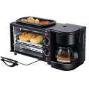 【中古】トースター, コーヒーマシン オーブントースター 【110v-1100wの電気-コーヒーマシン】家庭用多機能サンドイッチ朝食機3 in 1コーヒーポット...
