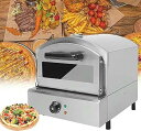 【中古】2000ワット温度計付き電動ピザオーブン、二重ステンレストースター温度制御350℃オーブンテーブルガラスバーベキュー翼