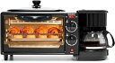 【中古】TVTトースター スリーインワン家庭用多機能朝食マシン 110Vミニオーブングリル調理 上下ヒーター タイマー機能付き 温度調節機能 、230°Cまでの