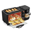 【中古】(非常に良い)Stewlt 家庭用多機能サンドイッチ朝食機 オーブン コーヒーマシン ロースター コーヒーマシン 完全に機能するオーブン 調理機 トースター スリー