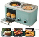 【中古】(非常に良い)220Vフォーインワン小型朝食マシン家庭用多機能トースターレ調理電気オーブン、オーブン付き健康対応サンドイッチトースト 電圧220V、変圧...