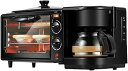 【中古】Conutoo 家庭用多機能サンドイッチ朝食機、トースター、ロースタ、コーヒーメーカー、 3 in 1 多機能 サンドイッチ朝食メーカー、110Vミニオ...