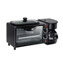 【中古】(非常に良い)Demanca トースター スリーインワン家庭用 多機能朝食マシン 110Vミニオーブングリル調理 上下ヒーター タイマー機能付き 温度調節機能 保温、ベ