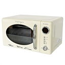 【中古】eモンズ レトロ調 電子レンジ 【 レトロウェーブ 】 アイボリー 17L ターンテーブル 単機能 レトロ ヘルツフリー 簡単操作 あとからタイマー 調