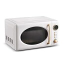 【中古】電子レンジ、ノスタルジアクラシックレトロ700ワットのカウンタートップ電子レンジ、LEDディスプレイ、5つの電力レベル、12の調理設定、ホワイト