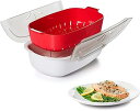 【中古】DDMMQS 電子レンジ 蒸し器 電子レンジ オーブン 野菜スチーマー 蓋付き 食品グレード ポリプロピレン 食洗機使用可 取り外し可能 万能圧力鍋容器