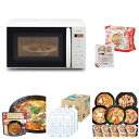 【中古】(非常に良い)アイリスオーヤマ 新生活セット6点セット レンジ17L 白+パックご飯+惣菜セット+天然水 2L×9本+ユッケジャン+レトルトカレー
