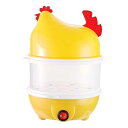 【中古】エッグボウル クッカー 卵蒸し器 電子レンジ ゆで卵 ゆで卵蒸し器 約21cm 自動電源オフ 2段蒸し設計 野菜調理可能 簡単手入れ 小型家電 学生寮対