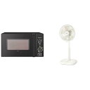 【中古】(非常に良い)COMFEE‘ 電子レンジ 17L ターンテーブル 単機能 ヘルツフリー 全国対応 CF-AM202-BKブラック + 扇風機 リビング 静音 左右自動首振り 上下角度