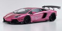 【中古】Kyosho KSR 18502 CP ランボルギーニ アベンタドールクーペ LB パフォーマンス ピンク 1/18 モデルカー