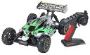 【中古】京商 1/8スケール ブラシレスパワード 4WD レーシングバギー インファーノ NEO 3.0 VE カラータイプ1 グリーン KT-231P+付 3...