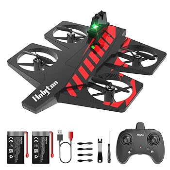 【中古】DEERC ラジコン 飛行機 ドローン 陸空両用 おもちゃ 100g未満 申請不要 子供向け RC 空母 プレゼント グライダー 操作が簡単 3段階スピ...