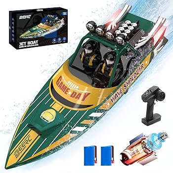 【中古】(非常に良い)DEERC ラジコンボート ラジコン 船 おもちゃ こども向け 大人向け リモコンボート RCボート 強防水性 操作距離150m 速度20...