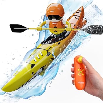 【中古】(非常に良い)DEERC ラジコンボート 船 ラジコン 子供 おもちゃ RCボート リモコンボート 防水性 ミニラジコンボート 室内 水分離センサー 転...