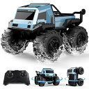 【中古】DEERC ラジコン 水陸両用 ラジコンカー 子供向け オフロード 車 リモコンカー rc car おもちゃ 四輪駆動 IPX7防水 モンスタートラック...