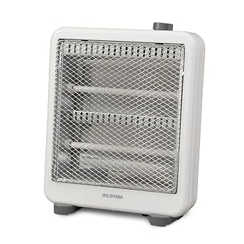 【中古】(非常に良い)アイリスオーヤマ 電気ストーブ ヒーター 暖房器具 電気 足元 小型 省エネ 脱衣所 転倒時電源OFF 400W/800W 2段階切替 軽量 EHT-800W ホワイト