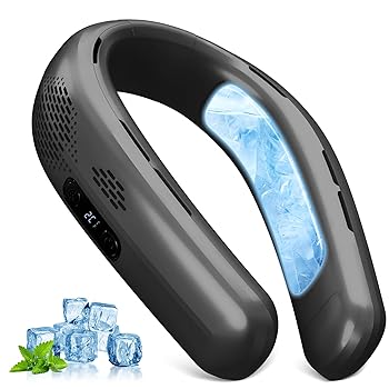 【中古】TWhours 首掛け扇風機 冷却プレート 【2025年夏新型・3段階風量&冷感調節・超長冷感プレート】..