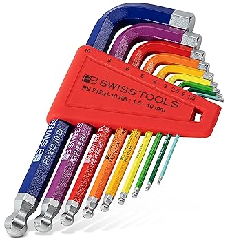 【中古】(非常に良い)PBピービー ボール付レインボーレンチセット 212H-10RBCN