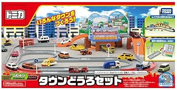 【中古】(非常に良い)トミカ タウンどうろセット (シール、背景ボード、レイアウトブック)