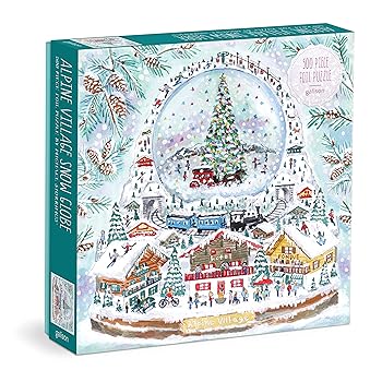 【中古】(非常に良い)Michael Storrings Alpine Village Snowglobe Foil Puzzle: 500 Pieces