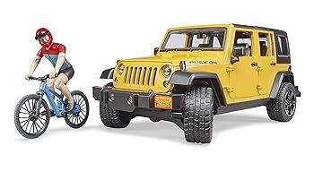 【中古】(非常に良い)bruder ブルーダー Jeep Rubicon&マウンテンバイク BR02543