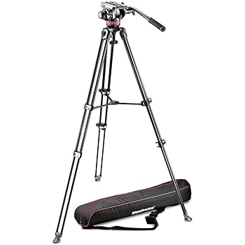 【中古】(非常に良い)Manfrotto MVK502AM-1 プロフェッショナル 流体ビデオシステム アルミ三脚 望遠鏡..