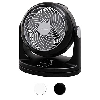 【中古】(非常に良い)アイリスオーヤマ サーキュレーター 静音 左右首振り 14畳 パワフル送風 ブラック PCF-HD18-B