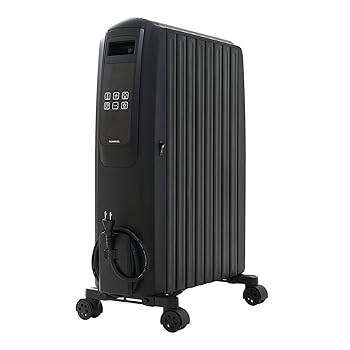 【中古】(非常に良い)モダンデコ オイルヒーター タイマー機能 静音 (ブラック)