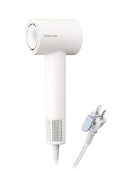 【中古】テスコム ドライヤー I字型 マイナスイオン 軽量 コンパクト 冷温風 静音 ラク抜きプラグ ホワ..