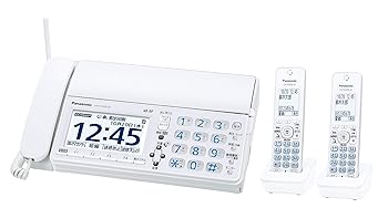 【中古】パナソニック デジタルコードレスFAX 子機2台付き 迷惑ブロックサービス対応 ホワイト KX-PZ62..
