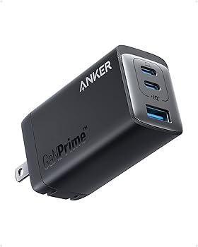【中古】(非常に良い)Anker 735 Charger (GaNPrime 65W) (USB PD 充電器 USB-A & USB-C 3ポート) (ブラ..