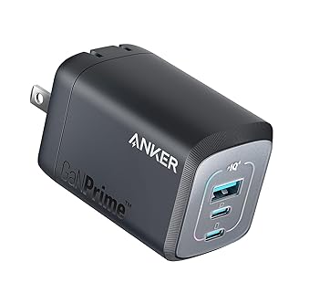 【中古】(非常に良い)Anker Prime Wall Charger (100W, 3 ports, GaN) (ブラック) 【PSE技術基準適合/..