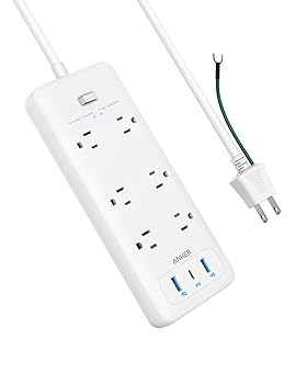 【中古】(非常に良い)Anker PowerPort Strip PD 6（電源タップ コンセント差込口 6口 USB-C 1ポート US..