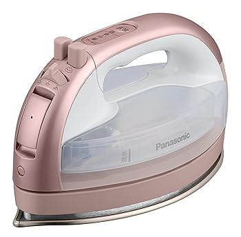 【中古】パナソニック コードレススチーム Wヘッドアイロン ステンレス×ニッケルコート 除菌 ピンクゴールド カルル NI-WL708-PN