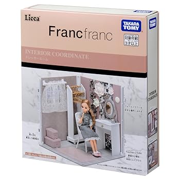 【中古】タカラトミー(TAKARA TOMY) リカちゃん インテリアコーディネート ドレッサールーム (Francfrancコラボ) 着せ替え おままごと おもちゃ 3歳以上
