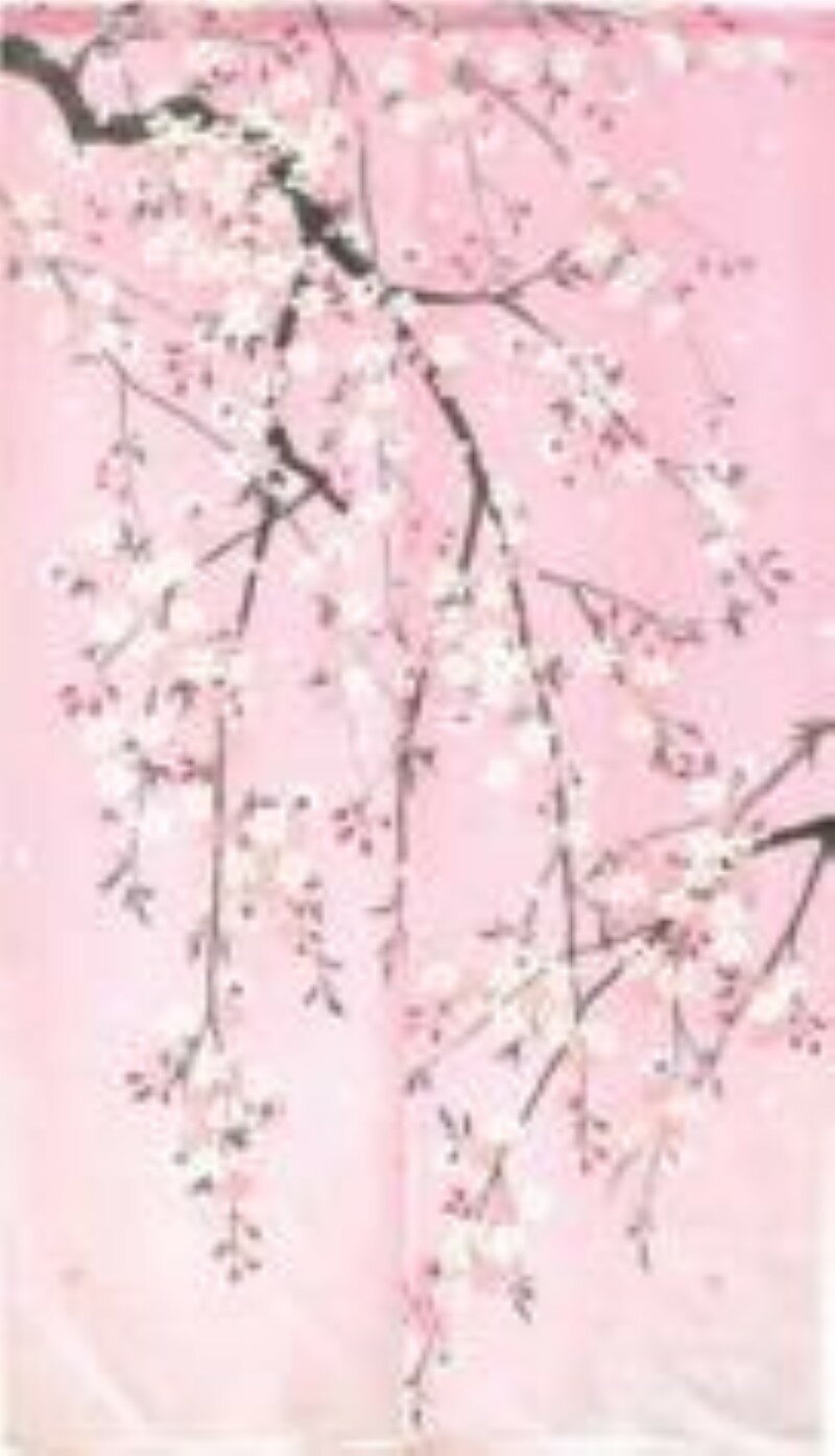 暖簾　和風モダン　おしゃれ　玄関　間仕切り　目隠し　タペストリー　和柄　エントランス　150丈　本縫い　しだれ桜　縁起物　オールシーズン