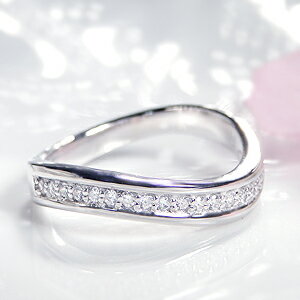 K18WG【0.2ct】ダイヤモンド エタニティ ウェーブ リング指輪 リング ダイア リング ハーフ エタニティ ウエーブ ウェーブ 0.2カラット ギフト ...