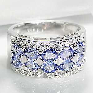 K18WGタンザナイトダイヤモンド...