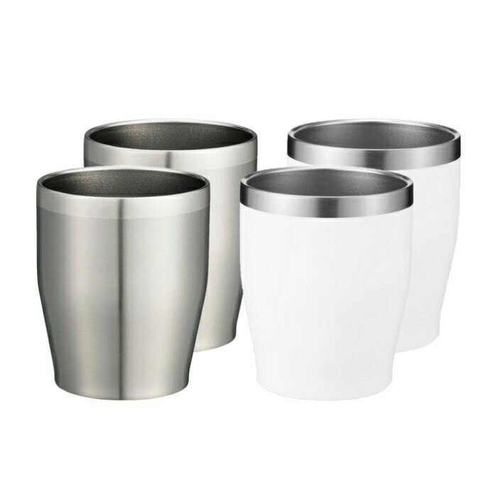 大人の時間を味わうシンプルなステンレスタンブラーです。 どんなシーンにもマッチするので、オフィスでも自宅でもお使いいただけます。 真空二重構造で結露しにくいのも◎ 本体サイズ：口径約8〜9cm×高さ約9〜10cm パッケージサイズ：約9x9...