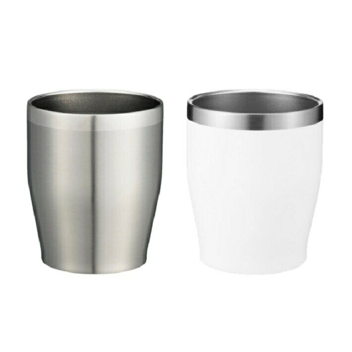 真空断熱 ペア タンブラー 350ml シルバー ホワイト 2個セット ステンレス 保温 保冷 二重構造 結露しにくい クール ホット 小さめ 洗いやすい おしゃれ