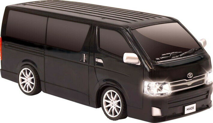 【スーパーSALE 対象商品】 ラジコン トヨタ ハイエース TOYOTA HIACE ブラック ラジコンカー リアルフォルム 電池 車 こども 子供 おもちゃ 玩具 プレゼント 楽しい かっこいい