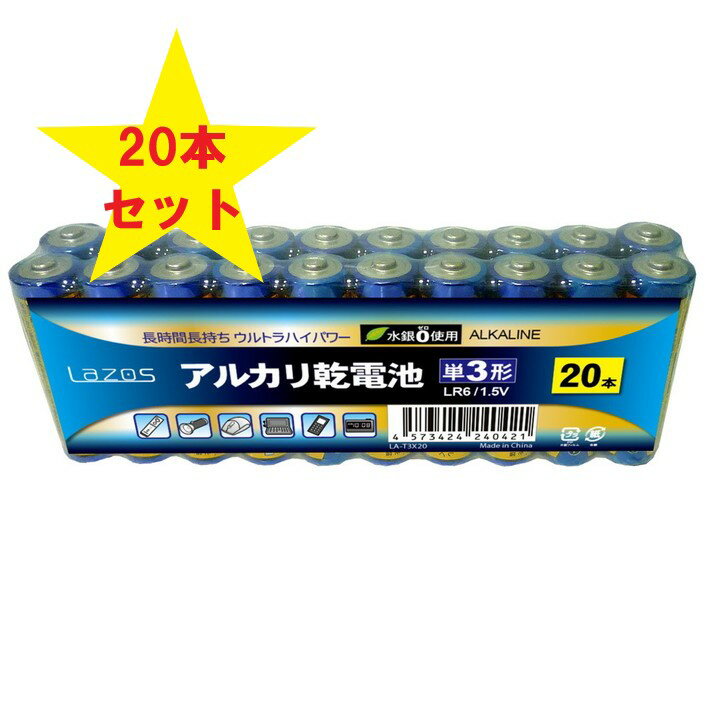 アルカリ 乾電池 単3 20本 セットア